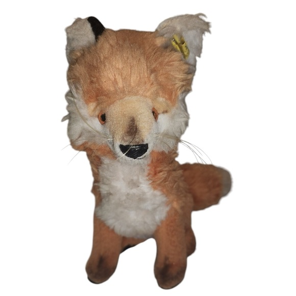 Vintage 1960s Steiff "Cosy Fuzzy" Fox Dralon w/ Button Ear Tag - Picture 2 of 5